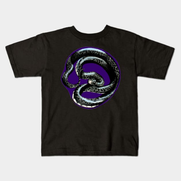 Black rat snake Kids T-Shirt by Brandy Devoid special edition collecion